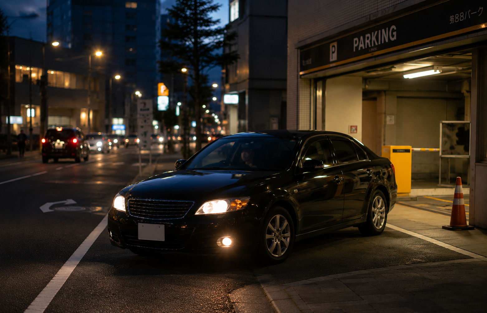 勤務先から車で移動する対象者