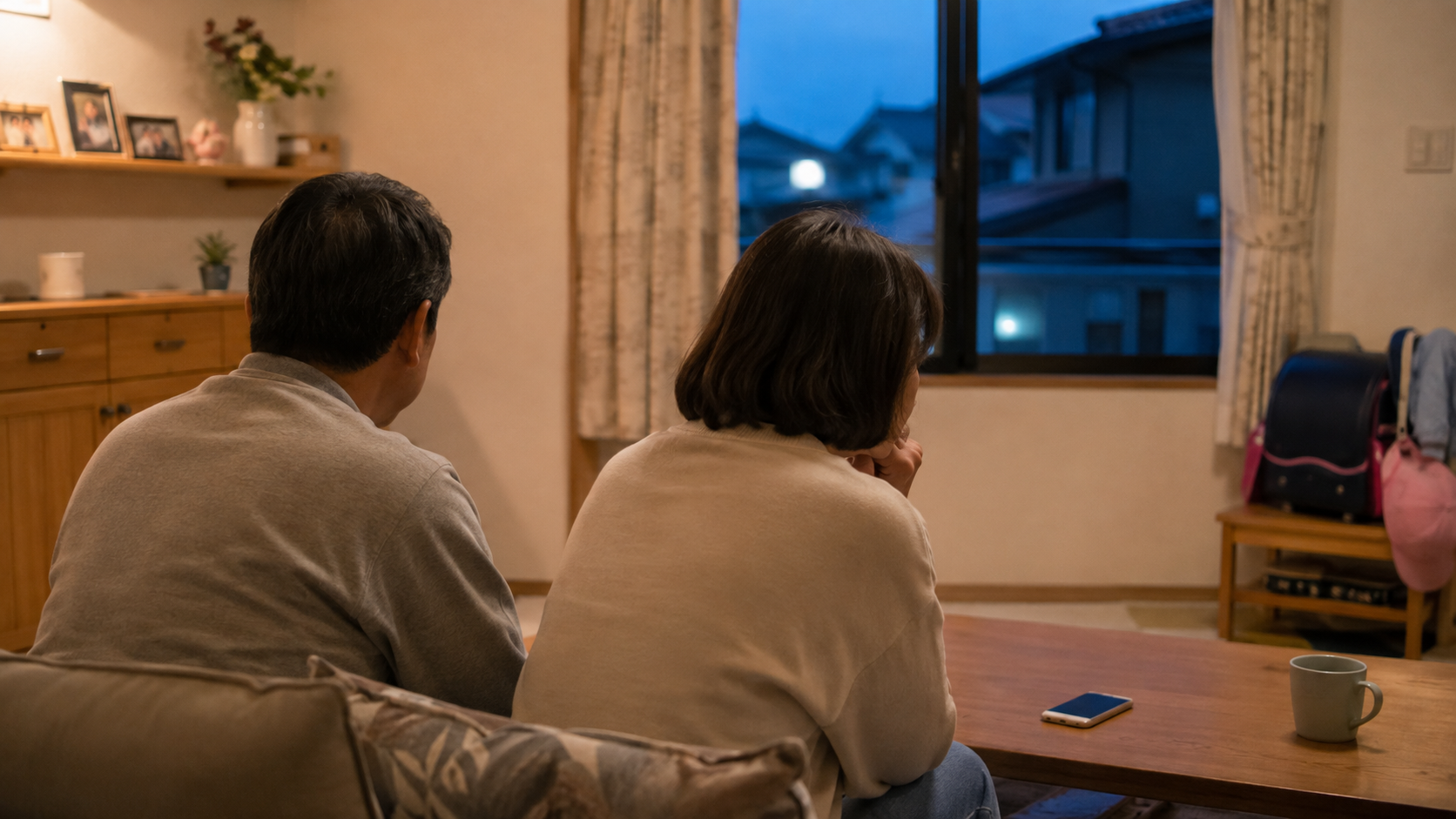 家出した子どもを心配して待つ両親
