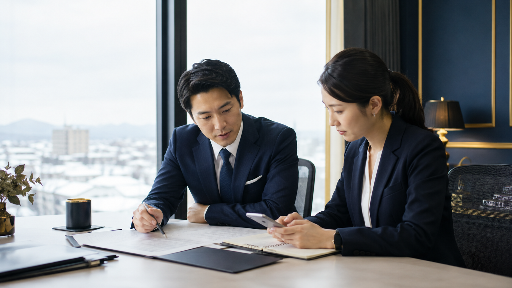 新潟で金銭トラブルの所在確認を相談する相談員のイメージ