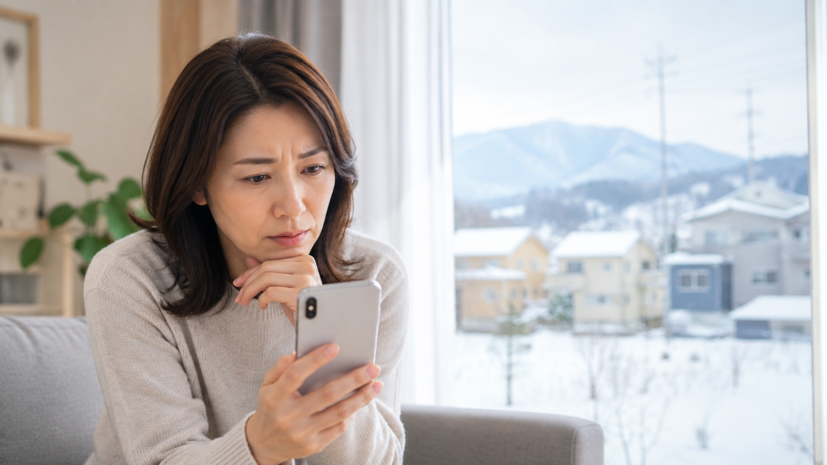 LINEを見ても浮気の証拠が見つからず悩む新潟県の女性