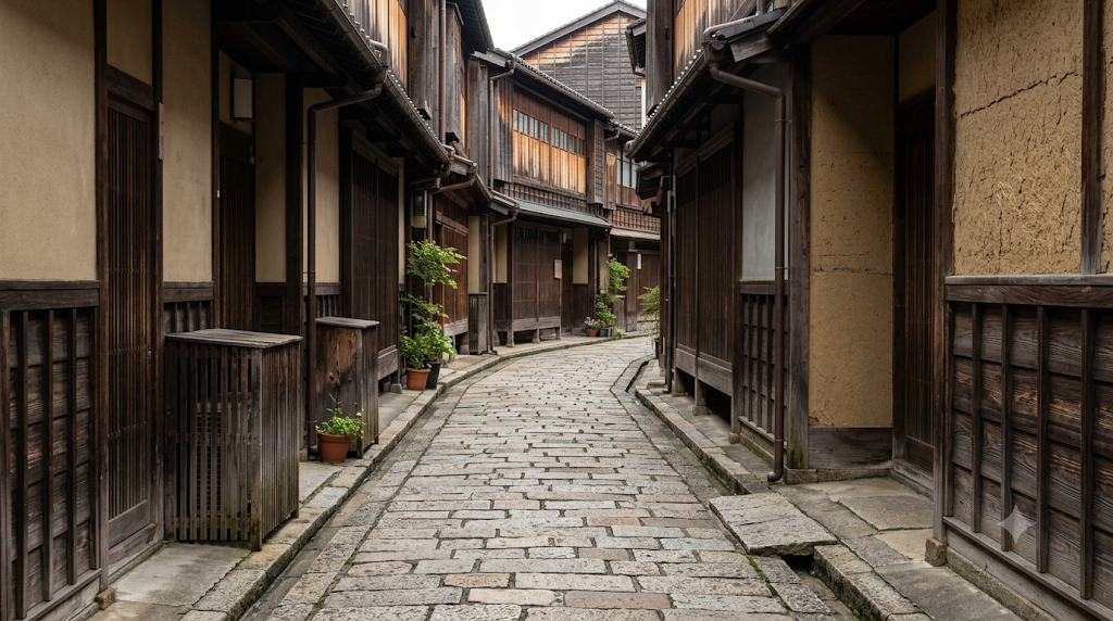 金沢の城下町の路地のイメージ