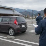 新潟の道の駅で家出人の車両を確認する調査イメージ